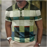 Casira's™ | Heren polo met ruitjesprint